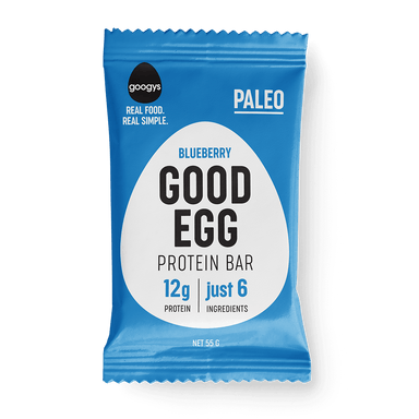 googys good egg protein bar blueberry 55g x 12