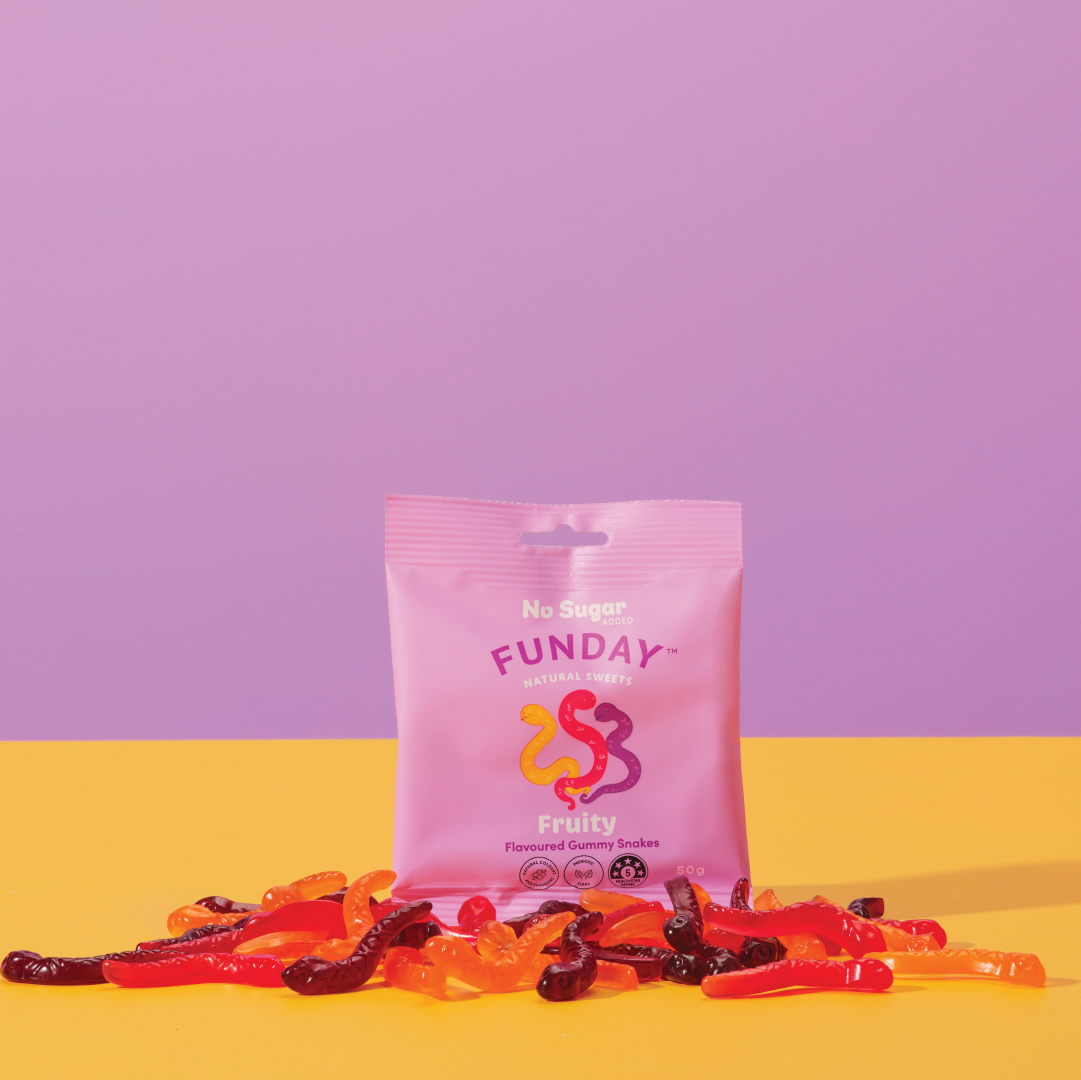 Funday Natural Sweets Gummy Snakes Fruity 50g