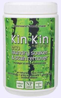 kin kin naturals laundry soaker & stain remover lime & eucalypt 1.2kg