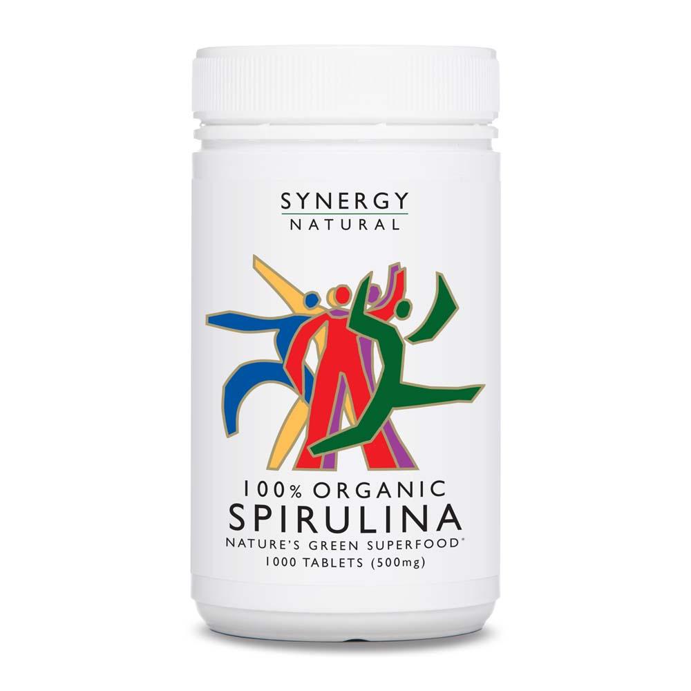 extra discounted! synergy natural organic  spirulina 1000 tablets