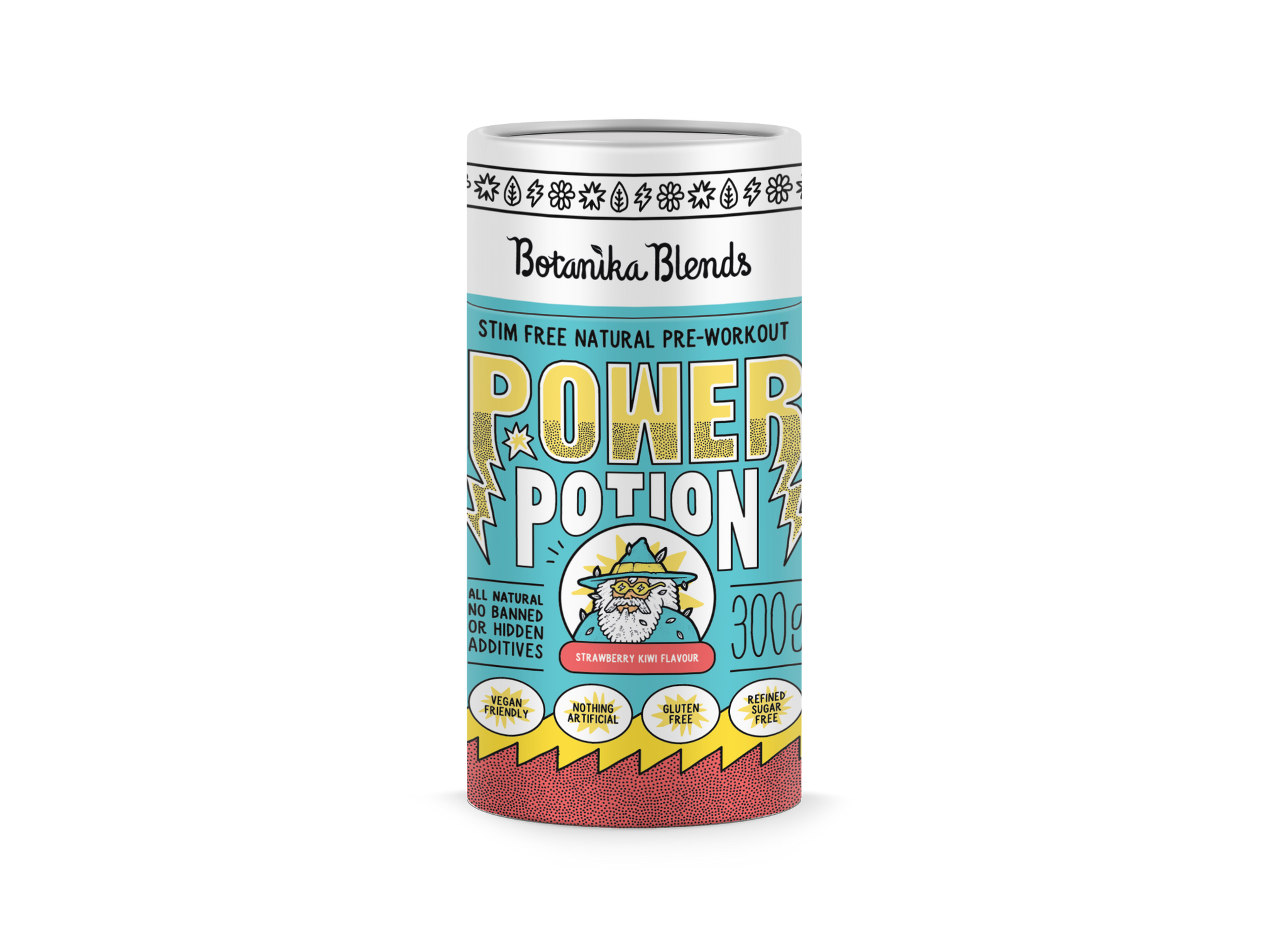 botanika blends power potion pre workout powder strawberry kiwi 300g