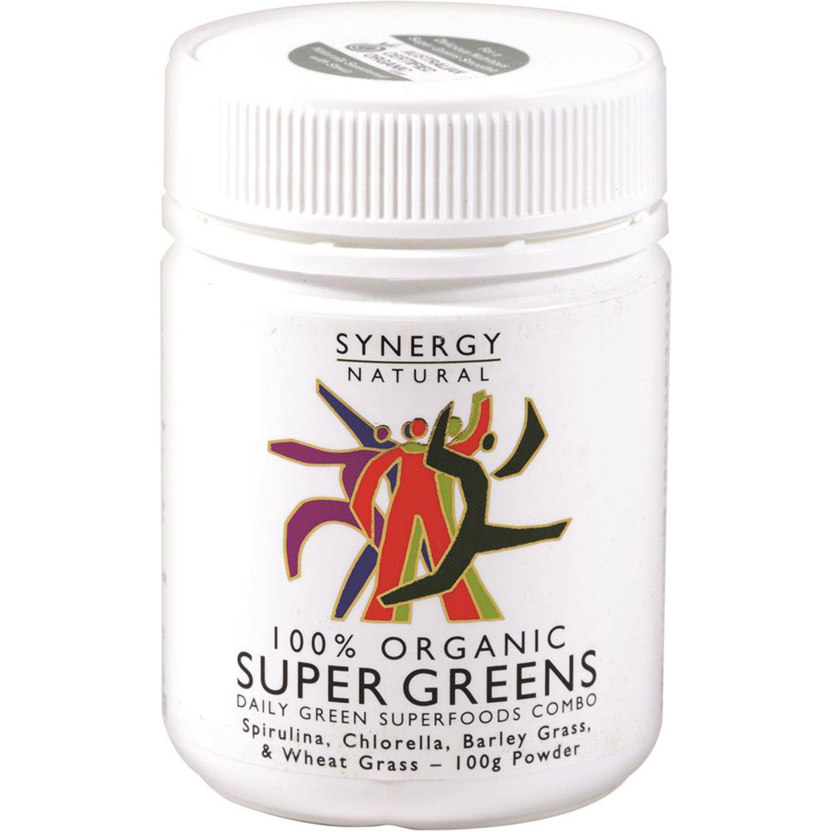 Synergy Natural Organic Super Greens Powder (Spirulina, Chlorella, Barley Grass & Wheat Grass)