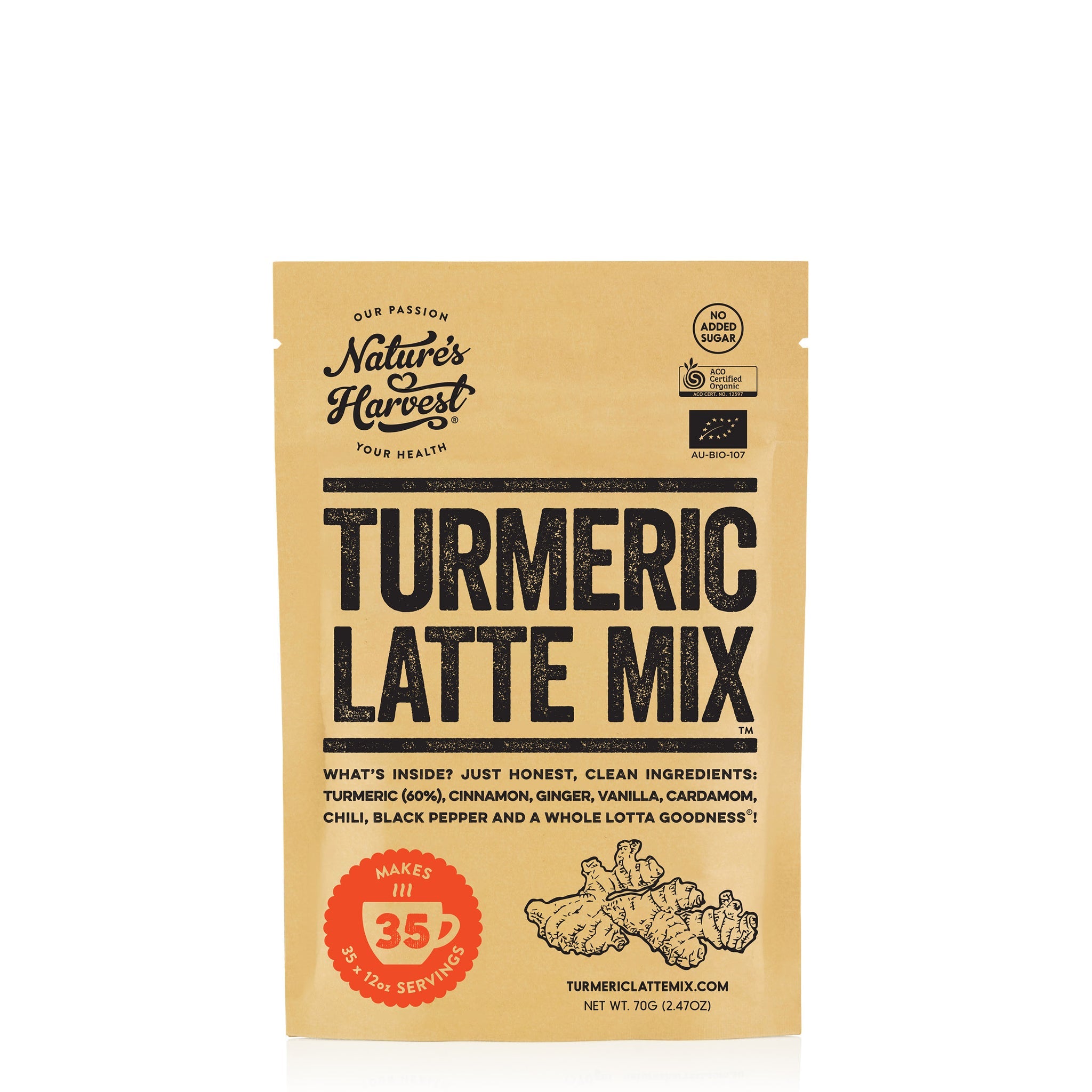 nature's harvest turmeric latte mix 70g