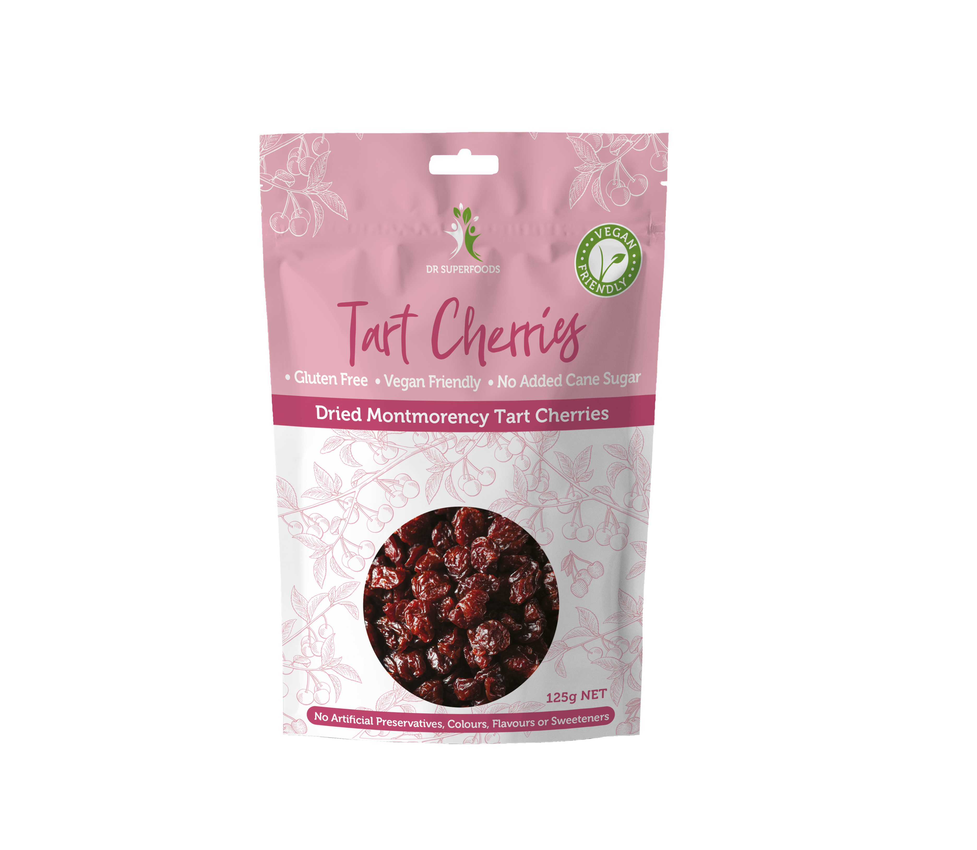 dr superfoods dried tart cherries 125g