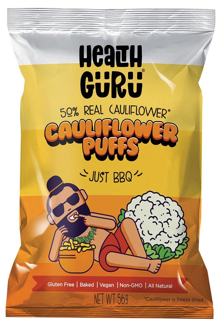 Health Guru Cauliflower Puffs Vegan Cheddar 56g