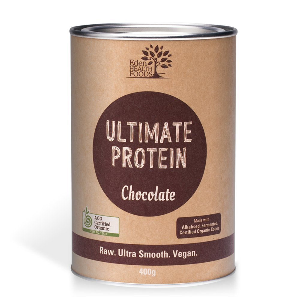 eden healthfoods ultimate protein sprouted brown rice chocolate 400gm
