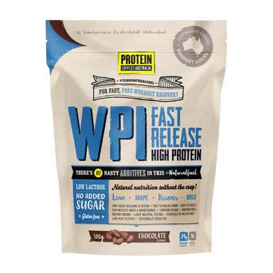 protein supplies aust. wpi (whey protein isolate) chocolate 500gms