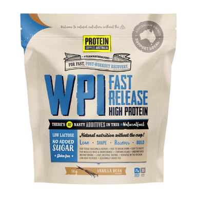 protein supplies aust. wpi (whey protein isolate) vanilla bean 1kg