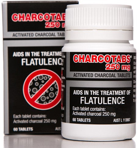 charco activated charcoal tabs 250mg 60t