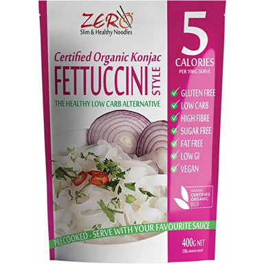 zero slim & healthy certified organic konjac fettuccini