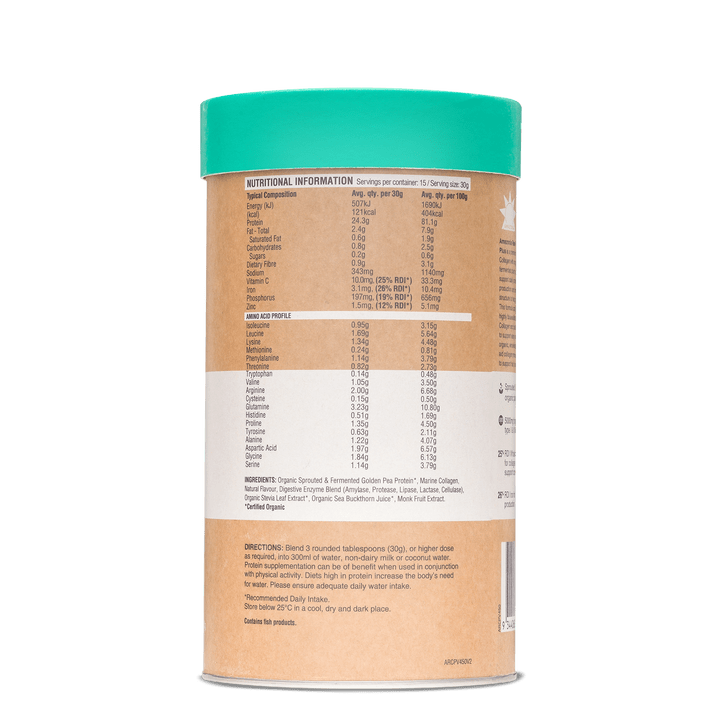 Amazonia Collagen Amazonia Raw Protein Collagen Plus Vanilla Maple 450g