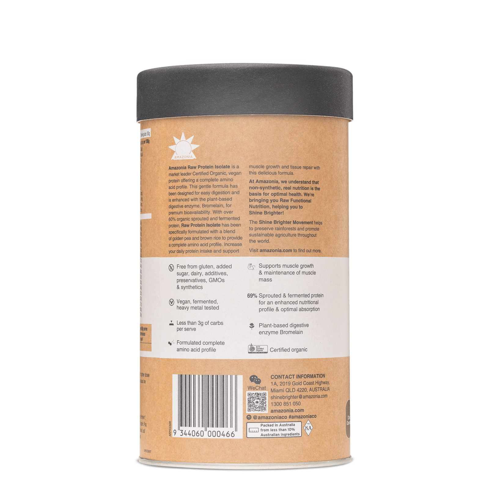 Amazonia Protein Powder Amazonia Raw Protein Isolate Choc Coconut