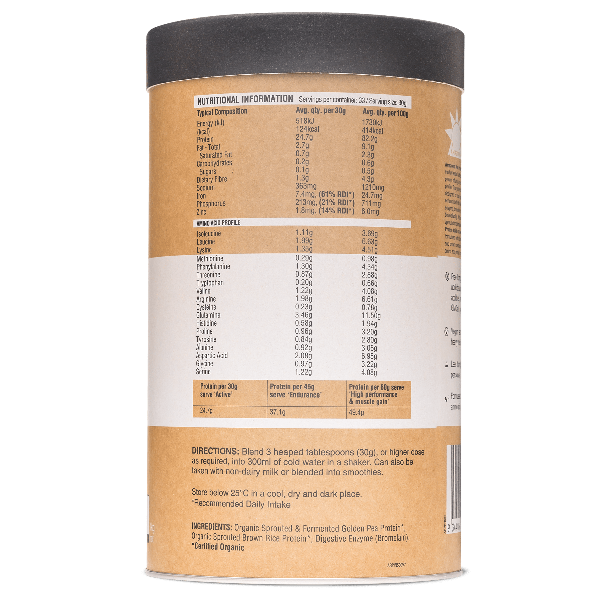 Amazonia Protein Powder Amazonia Raw Protein Isolate Natural