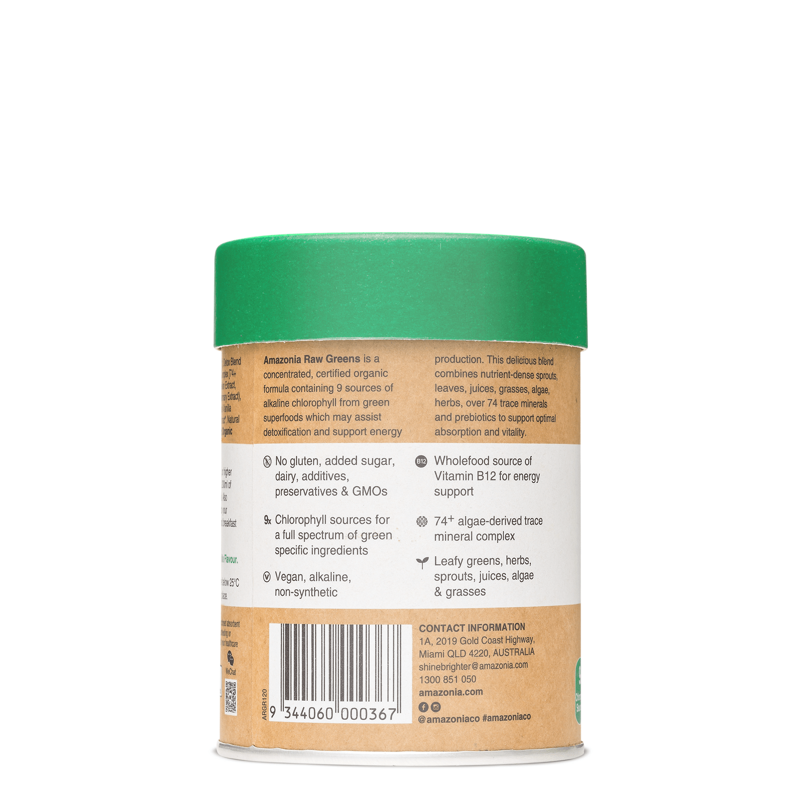 Amazonia Vitamins & Supplements Amazonia Raw Nutrients Greens Mint & Vanilla Flavour