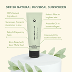 Avocado Zinc Skin Care Avocado Zinc SPF50 Natural Physical Sunscreen 100ml