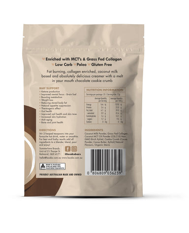 locako coffee creamer cookies & cream (enriched with mct oil & grass fed collagen) 300g