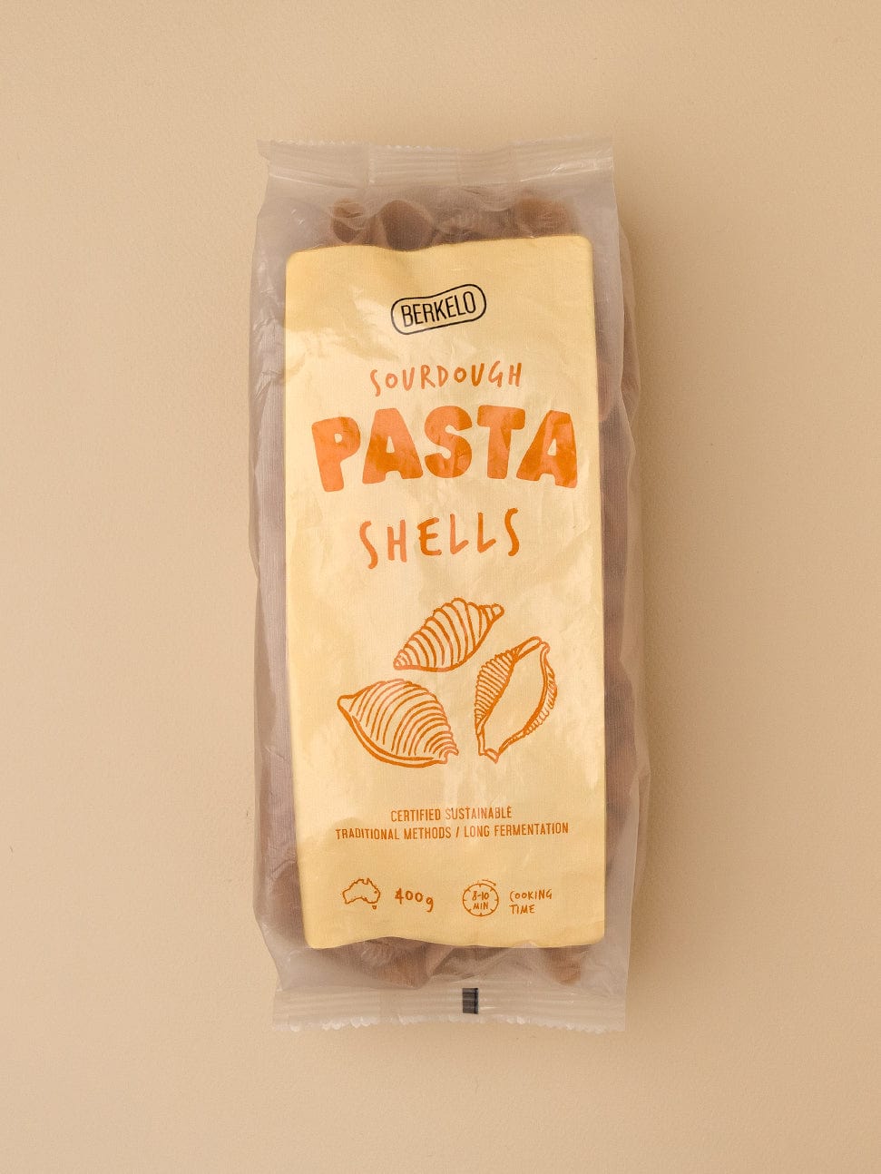 Berkelo Pasta Berkelo Sourdough Pasta Wholewheat Shells 400g