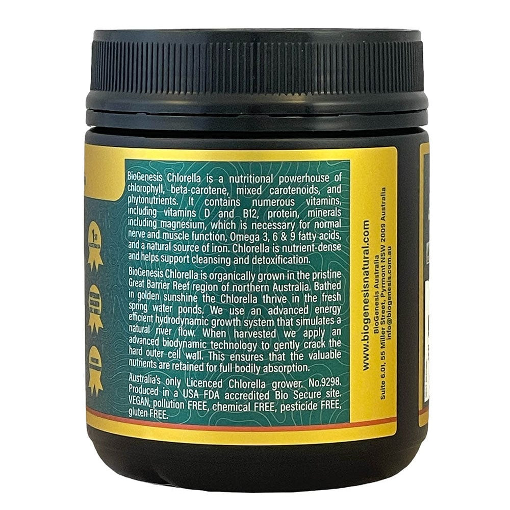 BioGenesis Vitamins BioGenesis Natural Australia (Travel Friendly) Nature's Purest Organic Chlorella Tropical Powder 200g