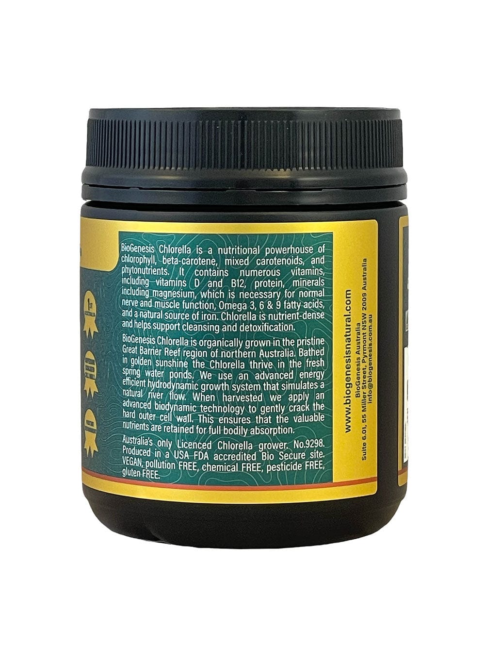 BioGenesis Vitamins BioGenesis Natural Australia (Travel Friendly) Nature's Purest Organic Chlorella Tropical Powder 200g