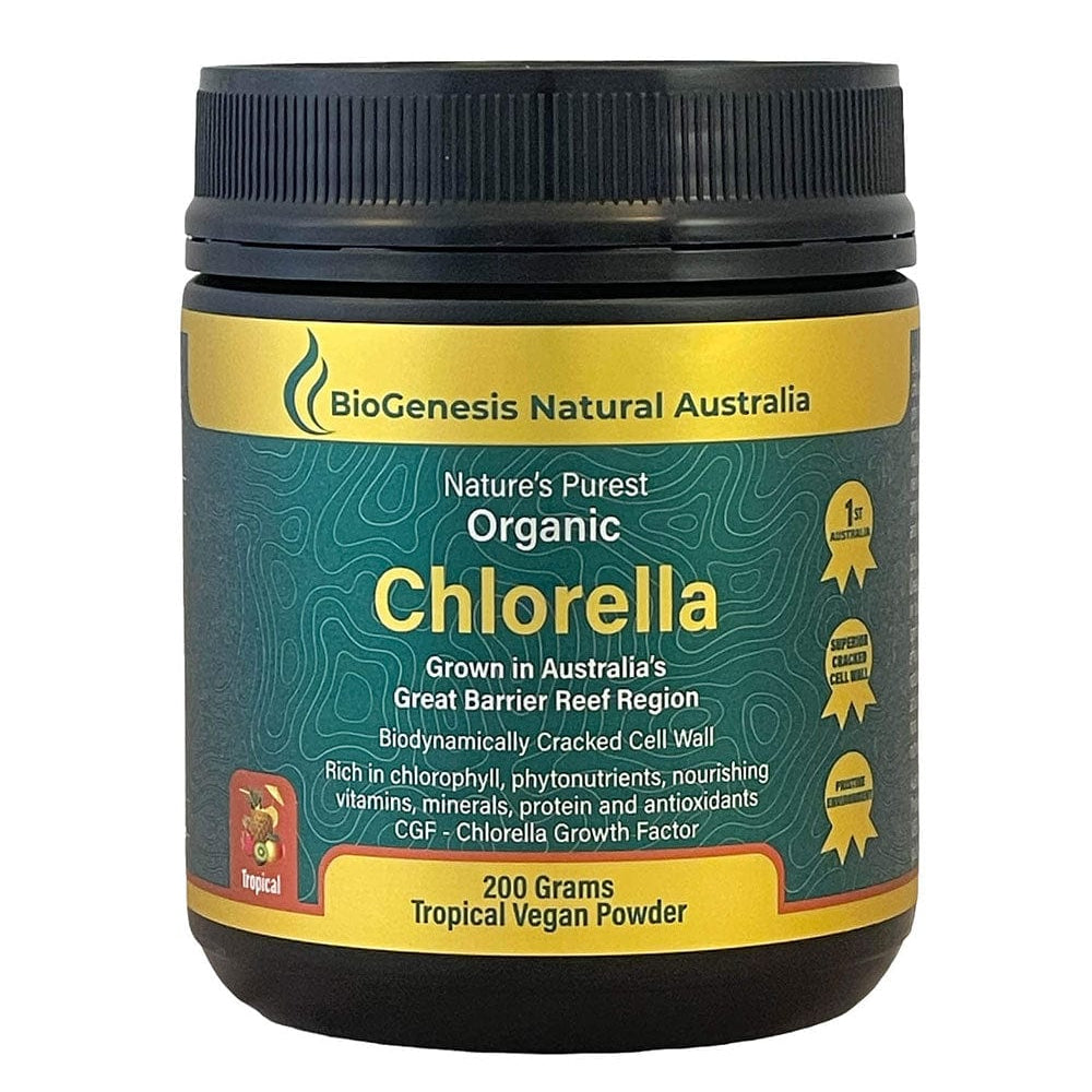 BioGenesis Vitamins BioGenesis Natural Australia (Travel Friendly) Nature's Purest Organic Chlorella Tropical Powder 200g