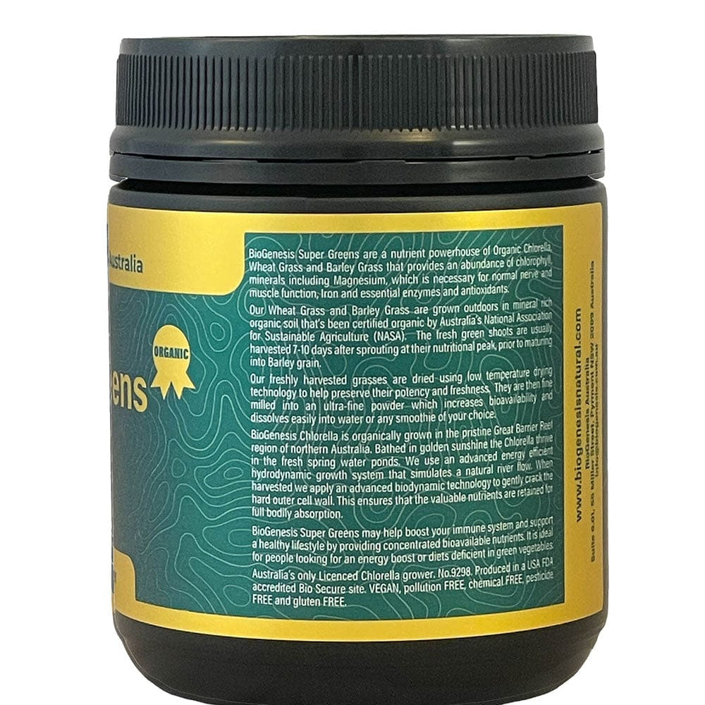 BioGenesis Vitamins BioGenesis Natural Australia (Travel Friendly) Organic Super Greens Powder
