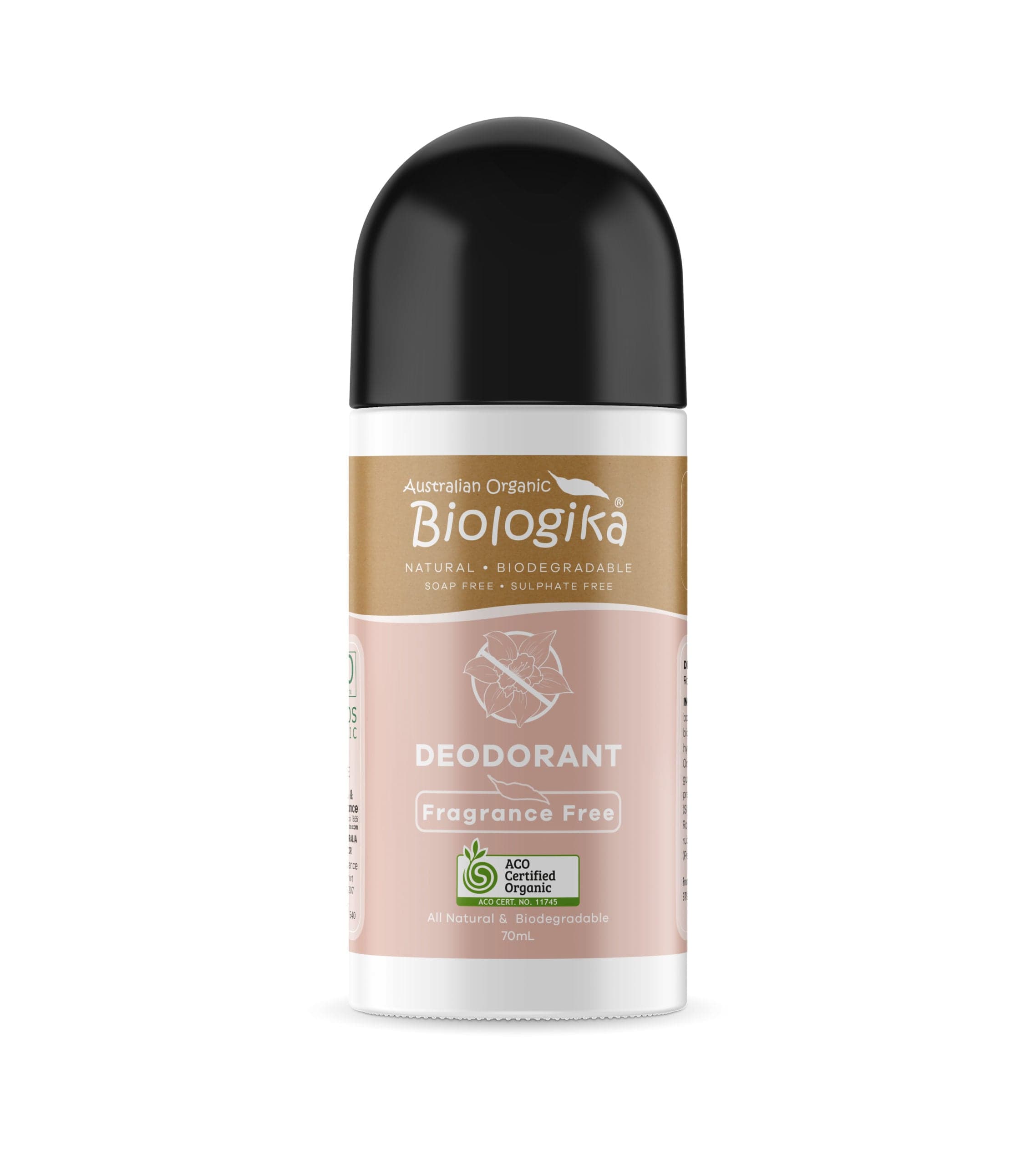 Biologika Deodorant Roll On Biologika Organic Fragrance Free Deodorant Roll On 70ml