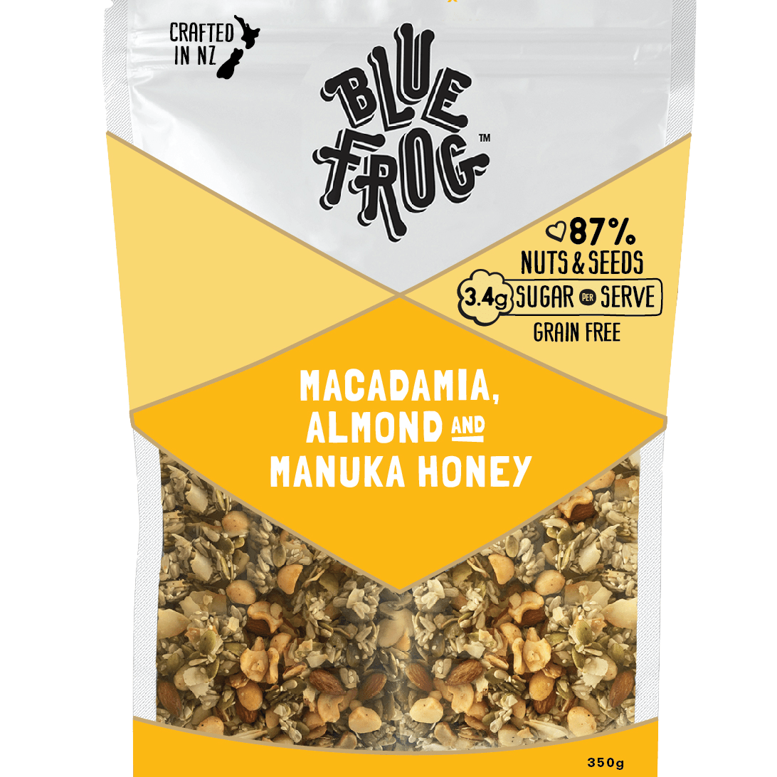 Blue Frog Cereal & Granola Blue Frog Nuts & Seeds - Macadamia Almond & Manuka Honey 350g