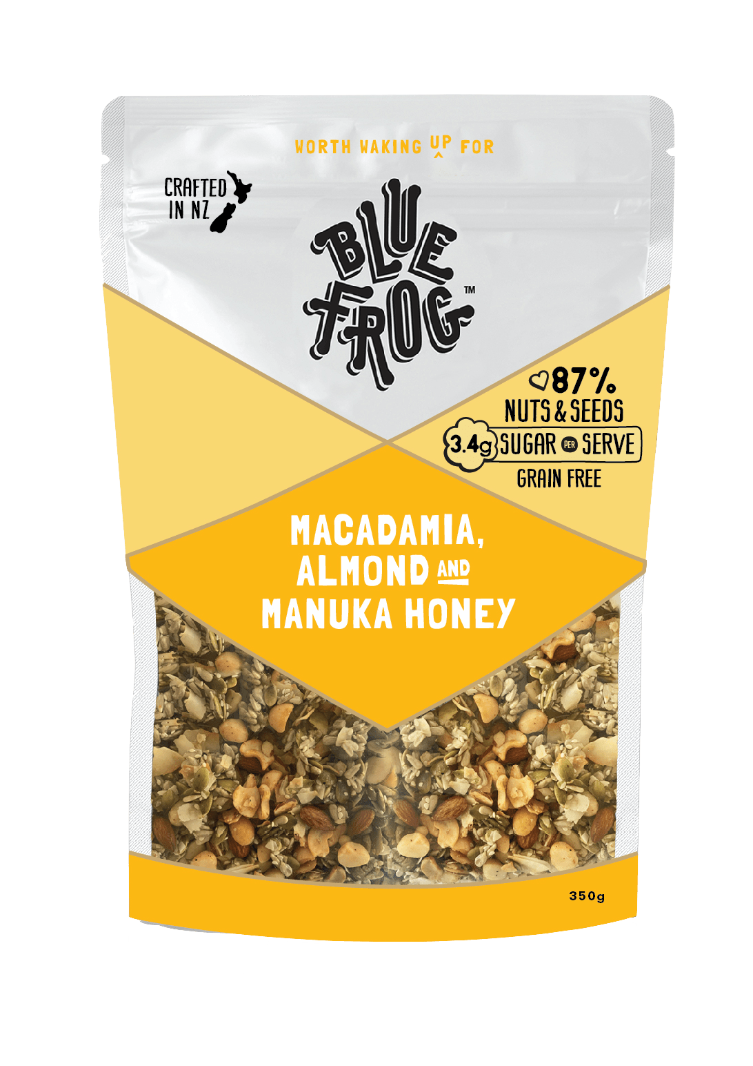 Blue Frog Cereal & Granola Blue Frog Nuts & Seeds - Macadamia Almond & Manuka Honey 350g