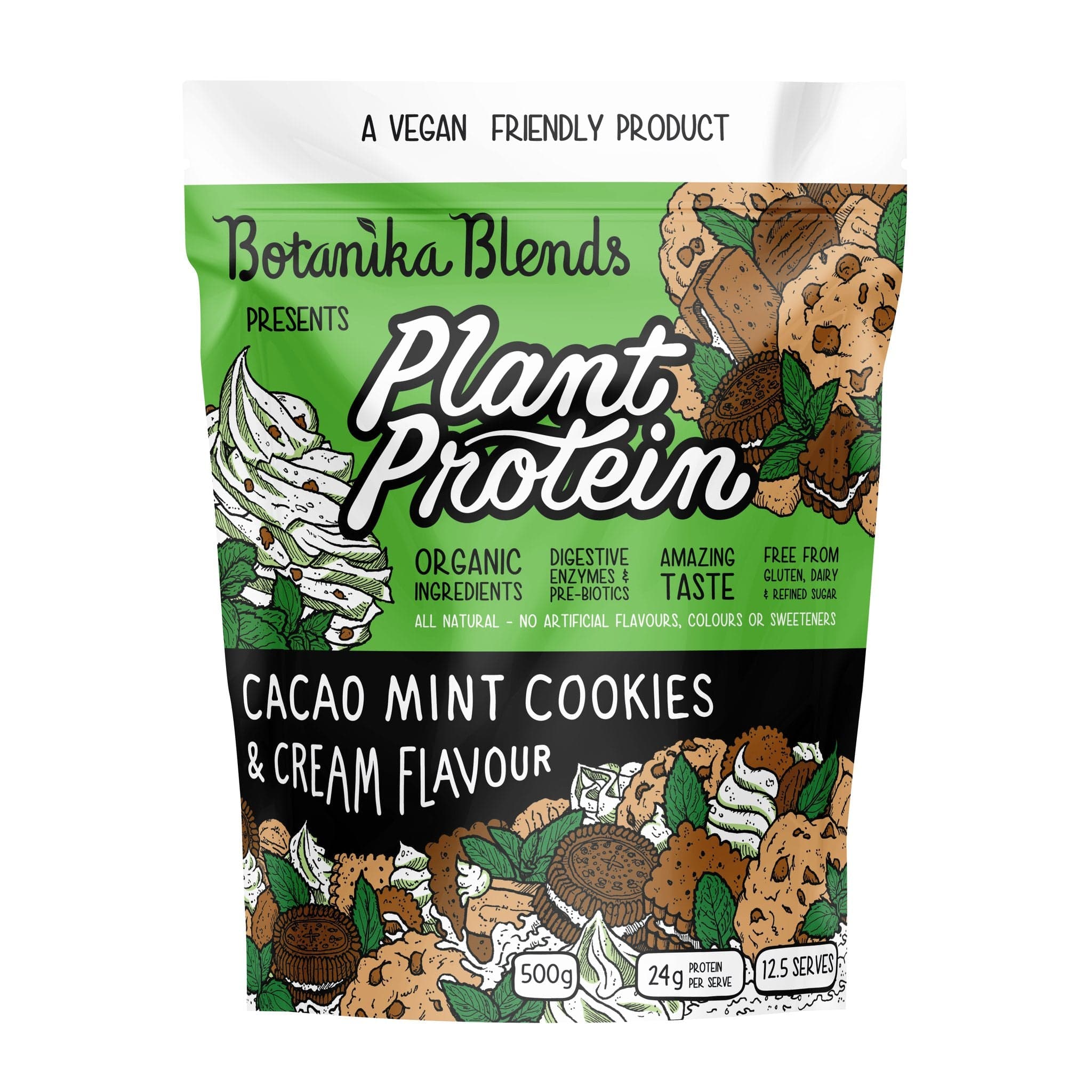 Botanika Blends Protein Powder 1kg Botanika Blends Plant Protein Cacao Mint Cookies & Cream