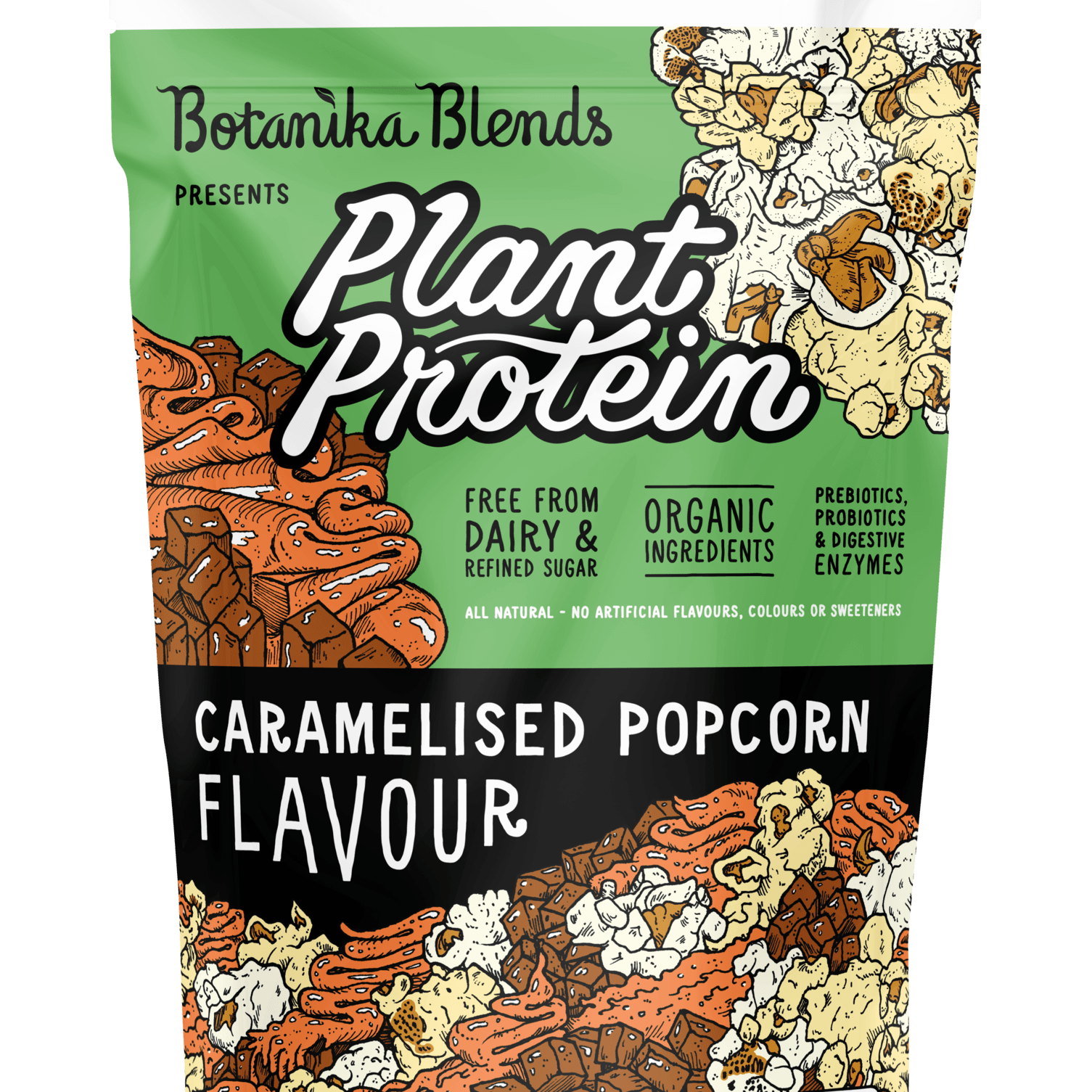 Botanika Blends Protein Powder 1kg Botanika Blends Plant Protein Caramelised Popcorn