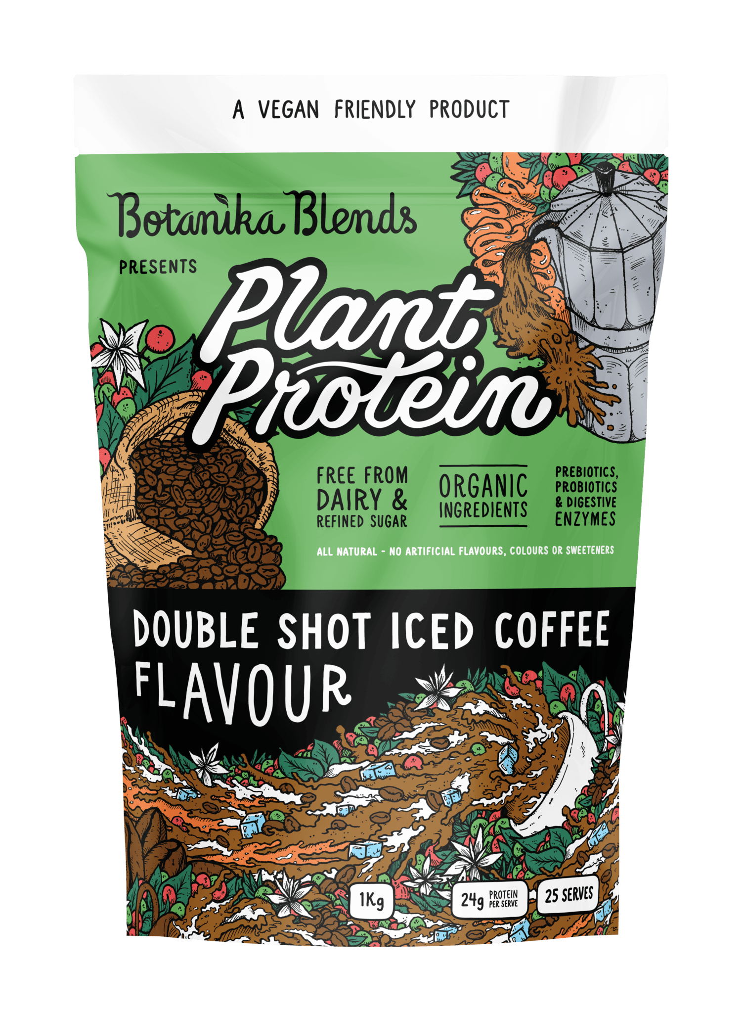 Botanika Blends Protein Powder 1kg Botanika Blends Plant Protein Double Shot Iced Coffee