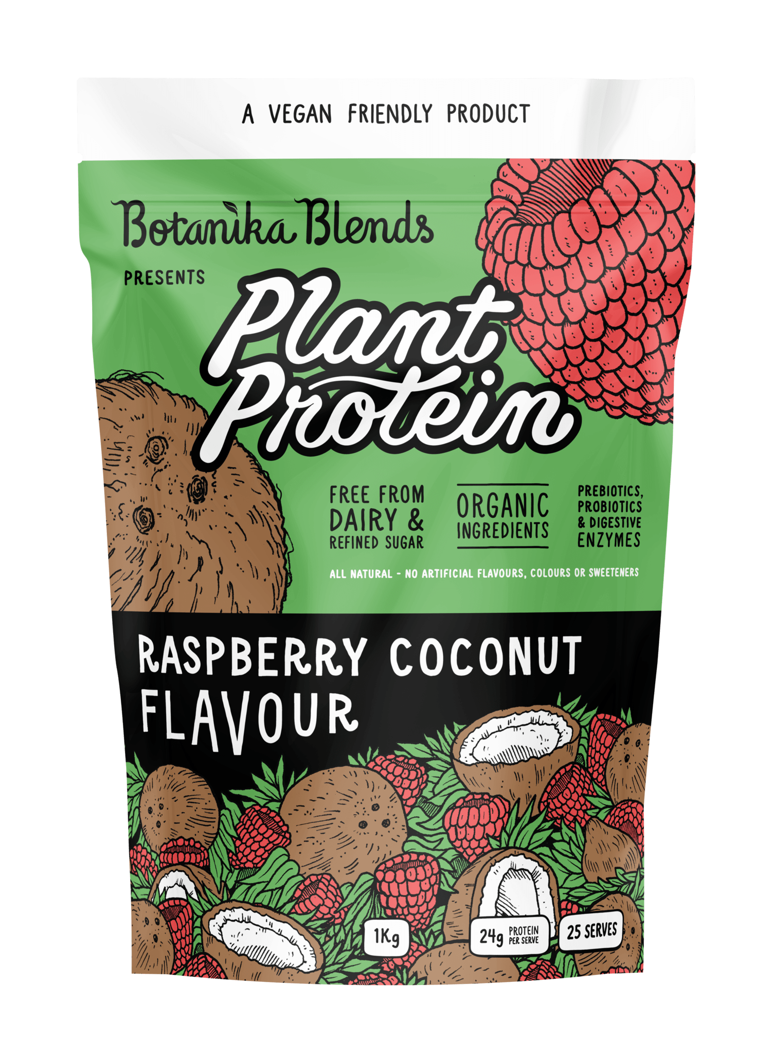 Botanika Blends Protein Powder 1kg Botanika Blends Plant Protein Raspberry Coconut