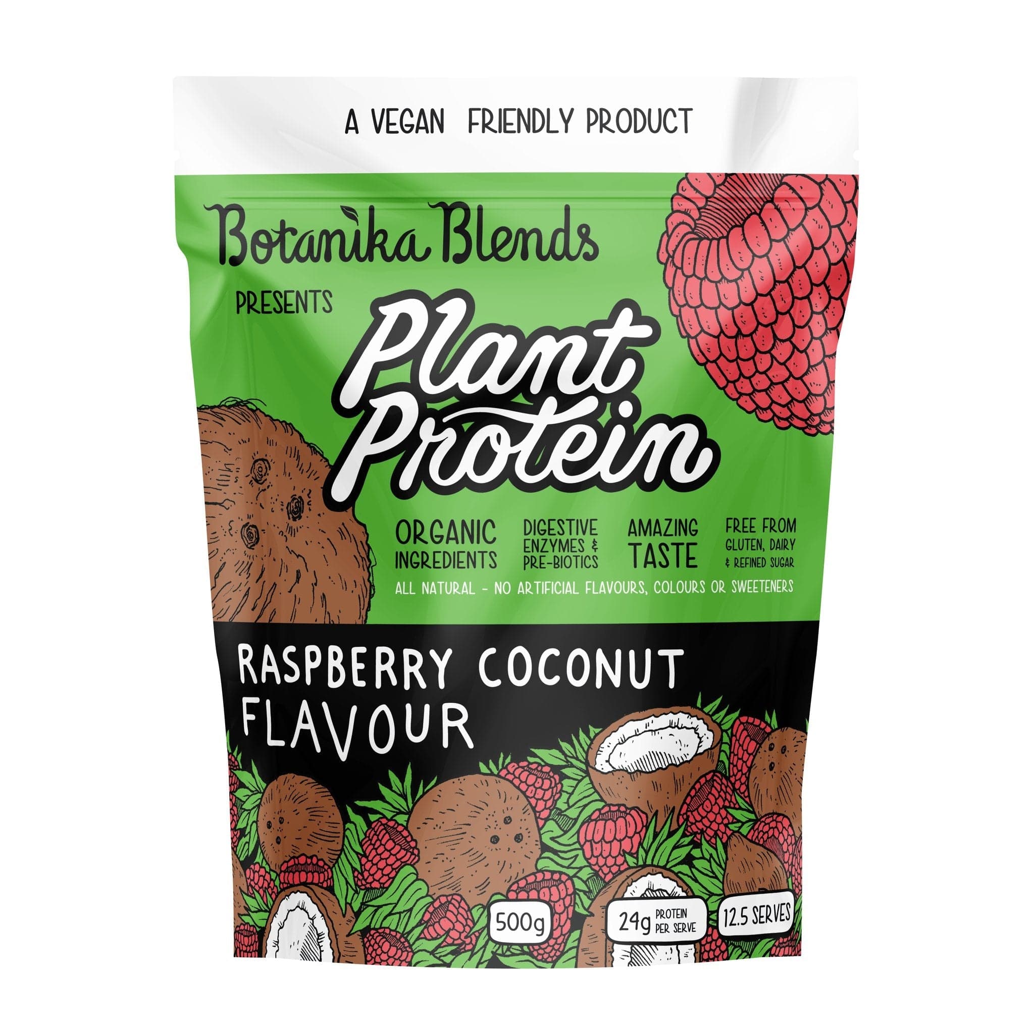 Botanika Blends Protein Powder 500gm Botanika Blends Plant Protein Raspberry Coconut
