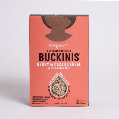 loving earth buckinis berry & cacao cereal 400g