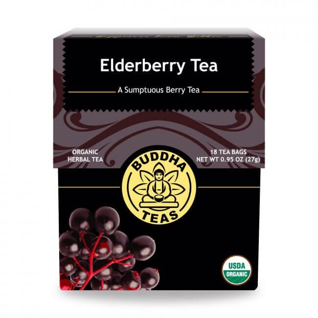 Buddha Teas Organic Tea Buddha Teas Organic Herbal Elderberry Tea 18 Sachets