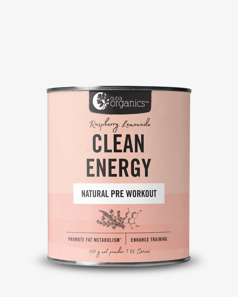 Nutra Organics Clean Energy Raspberry Lemonade 250g Powder