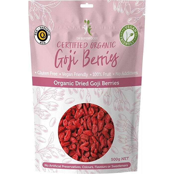 Dr Superfoods Snack Foods 500g Dr Superfoods Dried Goji Berries Certified Organic