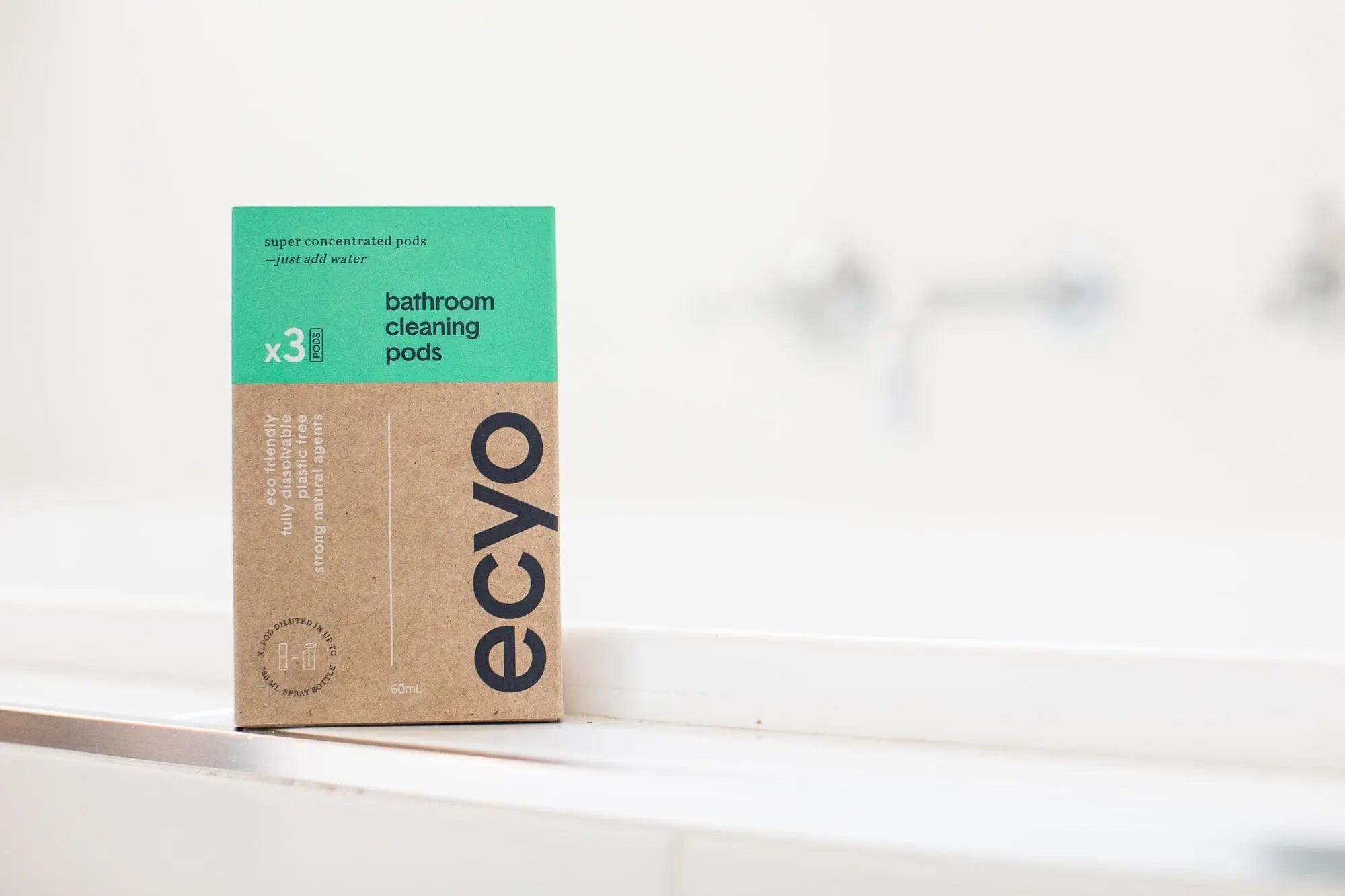 Ecyo Bathroom Cleaning Refill Pods (for spray bottles) 3 pack product image 3
