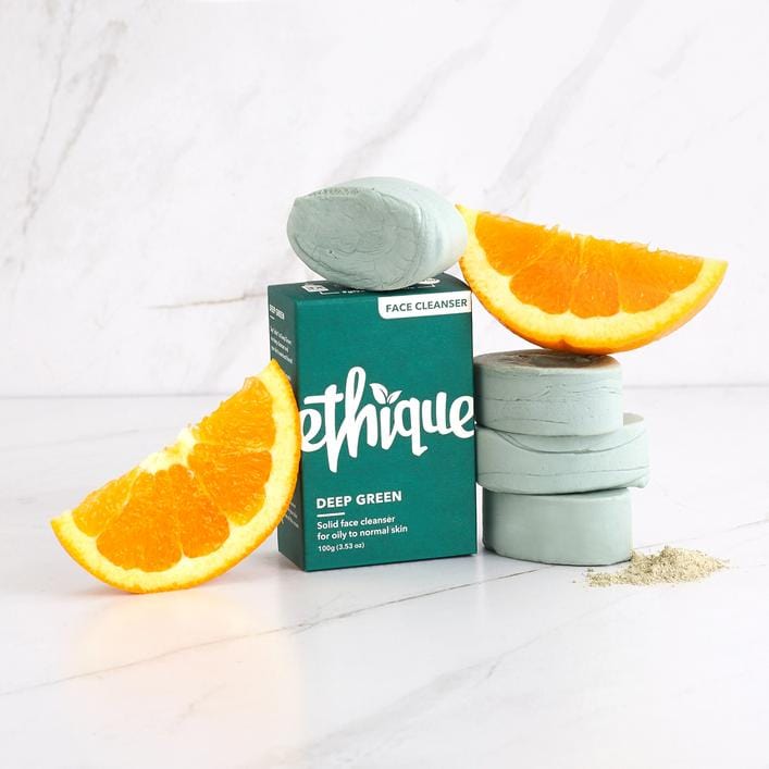Ethique Bath & Body Ethique Solid Face Cleanser Bar Deep Green 100g