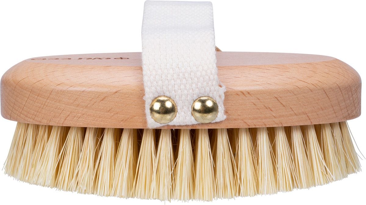 Ever Eco Home & Garden Ever Eco Dry Body Brush Beech Wood Handle, Sisal Bristles