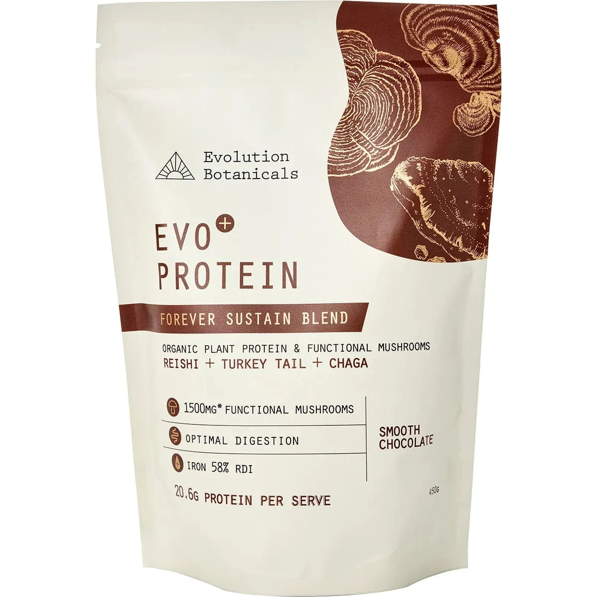 Evolution Botanicals Health & Beauty Evolution Botanicals EVO Protein Forever Sustain Blend Smooth Chocolate 450g