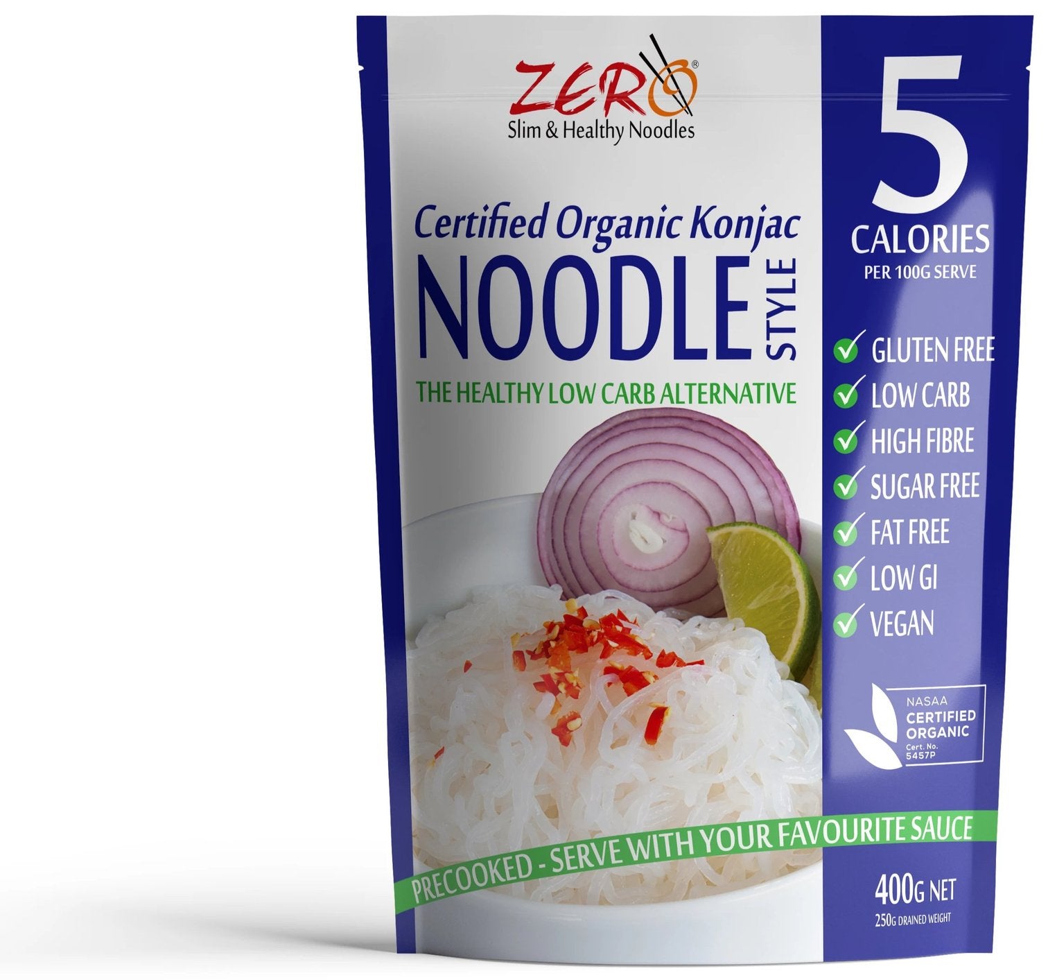 zero slim & healthy certified organic konjac noodles