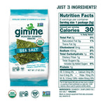 Gimme Snack Foods Gimme Roasted Seaweed Snacks Sea Salt Multi Pack 6x5g