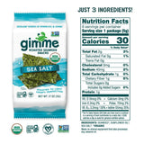 Gimme Snack Foods Gimme Roasted Seaweed Snacks Sea Salt Multi Pack 6x5g