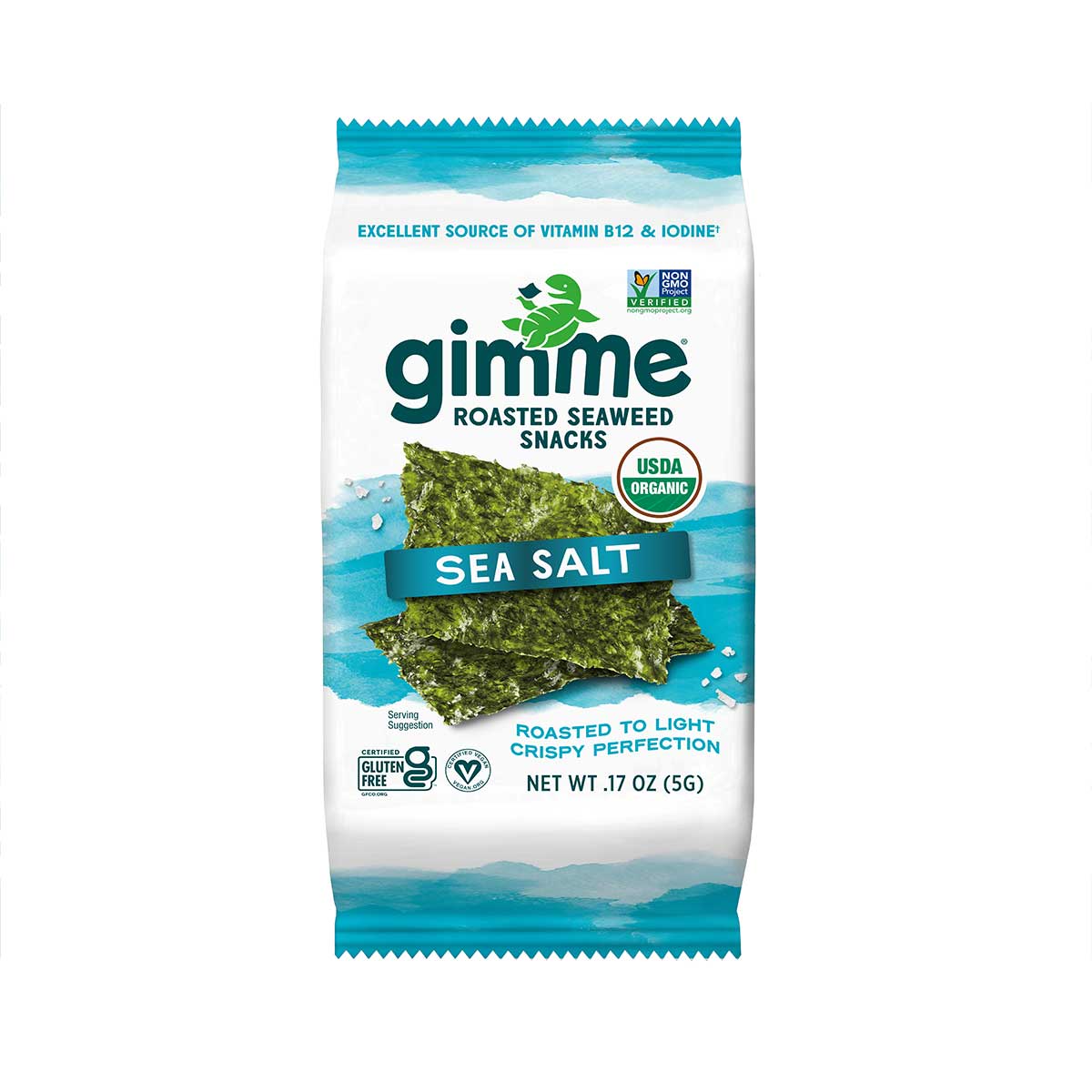 Gimme Snack Foods Gimme Roasted Seaweed Snacks Sea Salt Multi Pack 6x5g