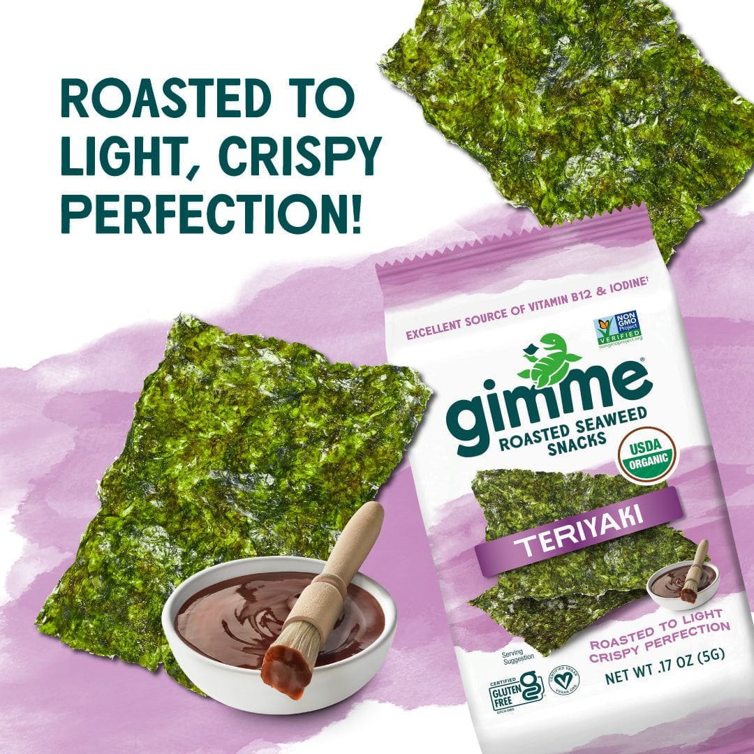 Gimme Snack Foods Gimme Roasted Seaweed Snacks Teriyaki Multi Pack 6 x 5g