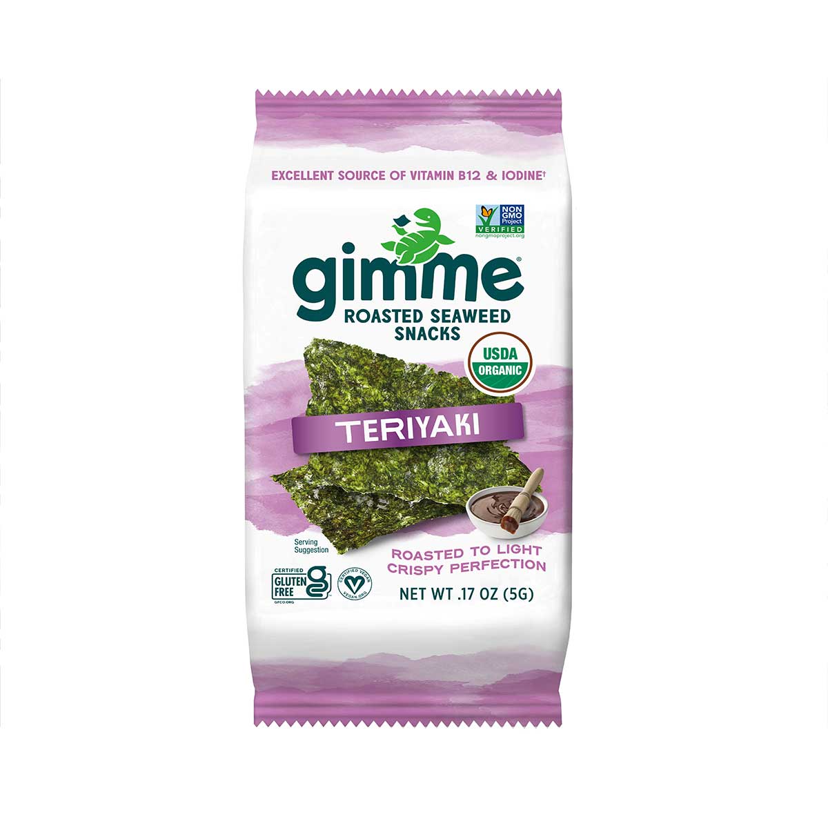 Gimme Snack Foods Gimme Roasted Seaweed Snacks Teriyaki Multi Pack 6 x 5g