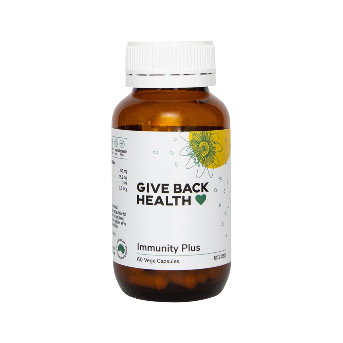 Give Back Health Immune Capsules Give Back Health Immunity Plus 60 Caps