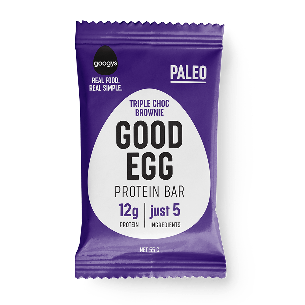 Googys Snack Foods Googys Good Egg Triple Choc Brownie 55g x 12