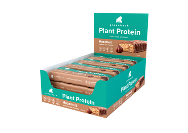 greenback plant protein hazelnut bar 12 x 50g